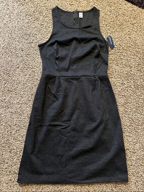 Old Navy Black Sleeveless Midi Sheath Dress